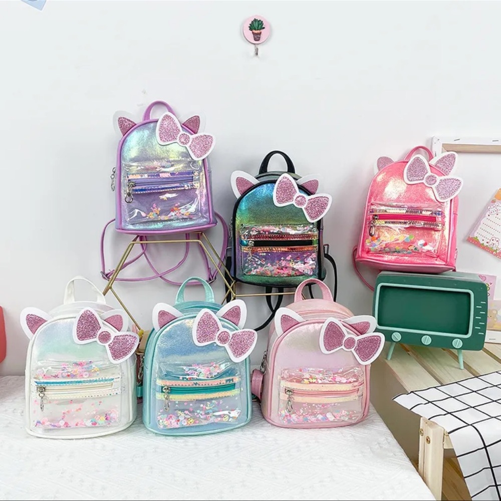 Sparkly Cat Ear Kids Backpack Collection